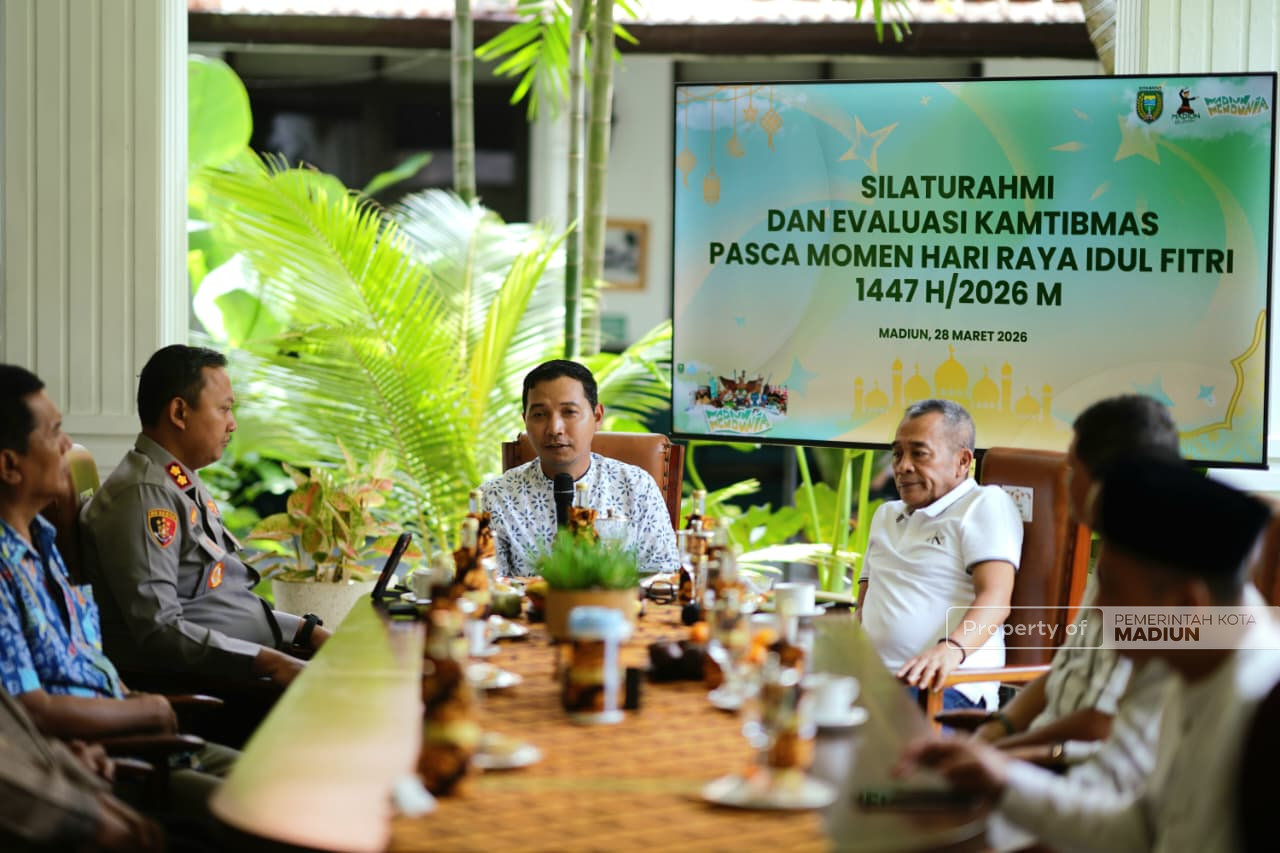 Gelar Evaluasi Kamtibmas Pasca Lebaran, Kota Madiun Dinilai Sangat Kondusif