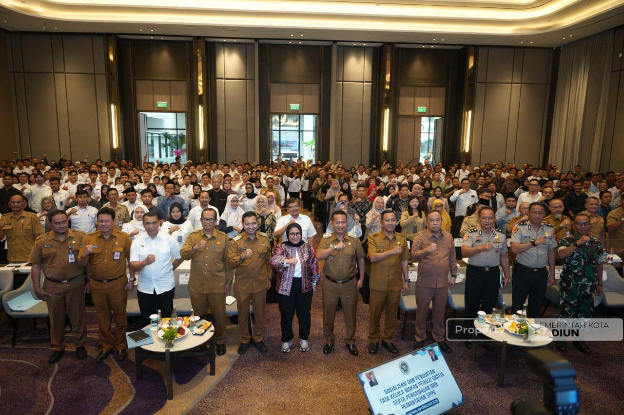 Hadiri Sosialisasi dan Penguatan Tata Kelola MBG, Plt Wali Kota Madiun Tegaskan Komitmen pelaksanaan Program MBG demi Generasi Emas 2045