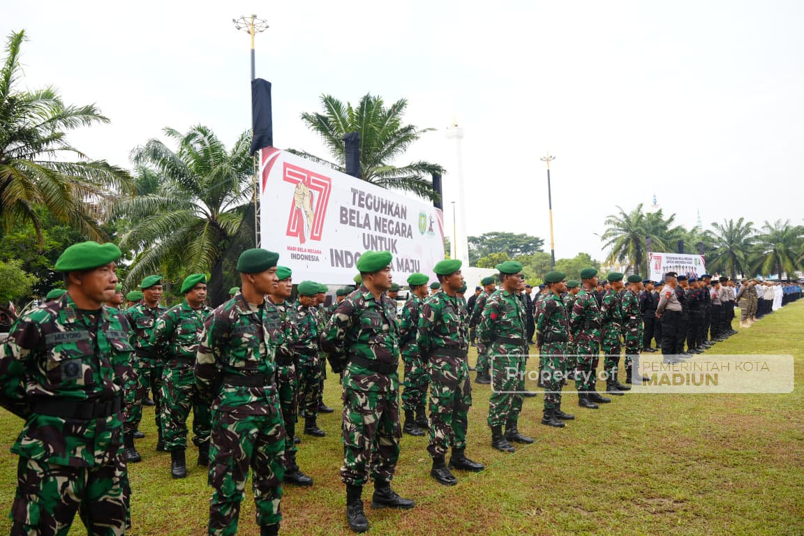 Upacara Hari Bela Negara ke-77, Wali Kota Madiun Ajak Masyarakat Perkokoh Ketahanan Sosial