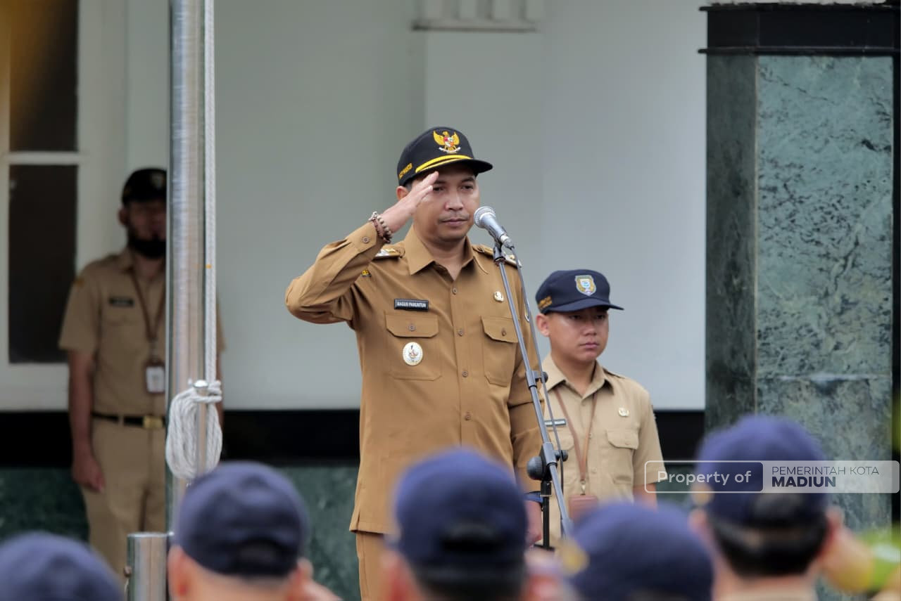 Plt Wali Kota Madiun Pacu Kinerja OPD Lewat Apel dan Rakor di Balai Kota