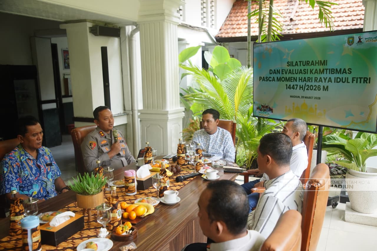 Gelar Evaluasi Kamtibmas Pasca Lebaran, Kota Madiun Dinilai Sangat Kondusif