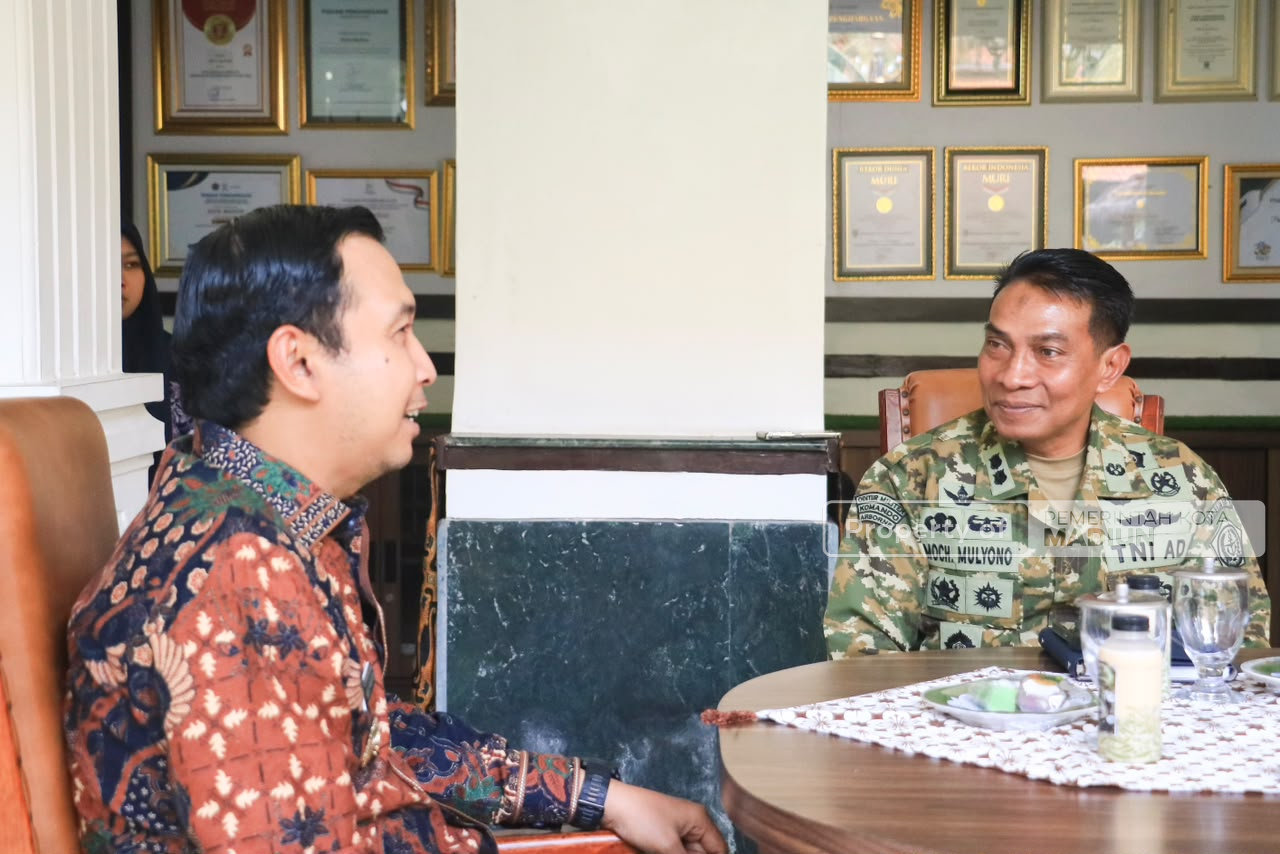 Terima Silaturahmi Kaotmil III-12 Madiun, Plt Wali Kota Perkuat Sinergi Antarinstansi