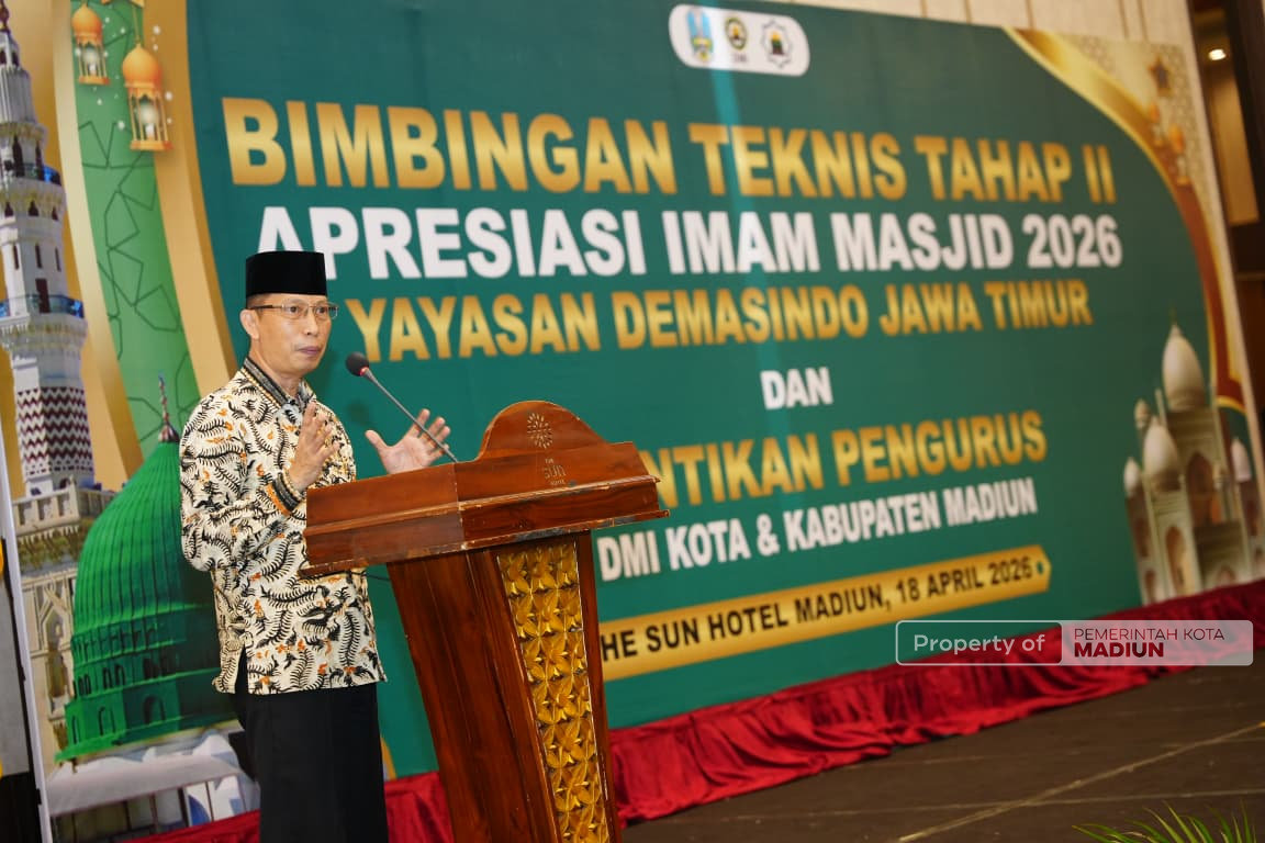 Pemkot Perkuat Sinergi dengan DMI, K.H Mas’ud Yahya Kembali Pimpin DMI Kota Madiun