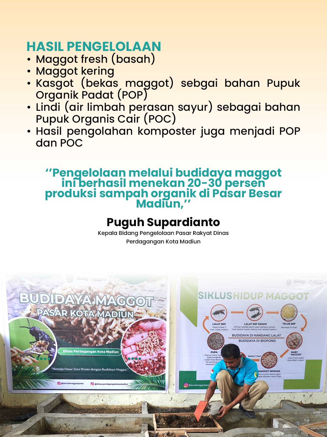 Pasar Tradisional Menuju Zero Sampah, dari Budidaya Maggot dan Komposter Berhasil Kurangi 30 Persen Volume Sampah
