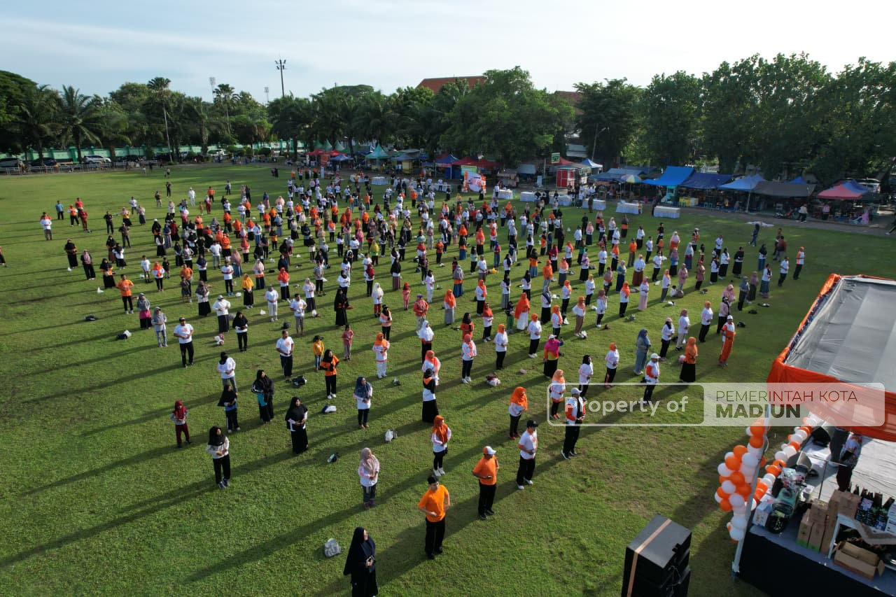 Lewat Senam Ceria, Wali Kota Madiun Tekankan Kesadaran Hidup Sehat Melalui Olahraga