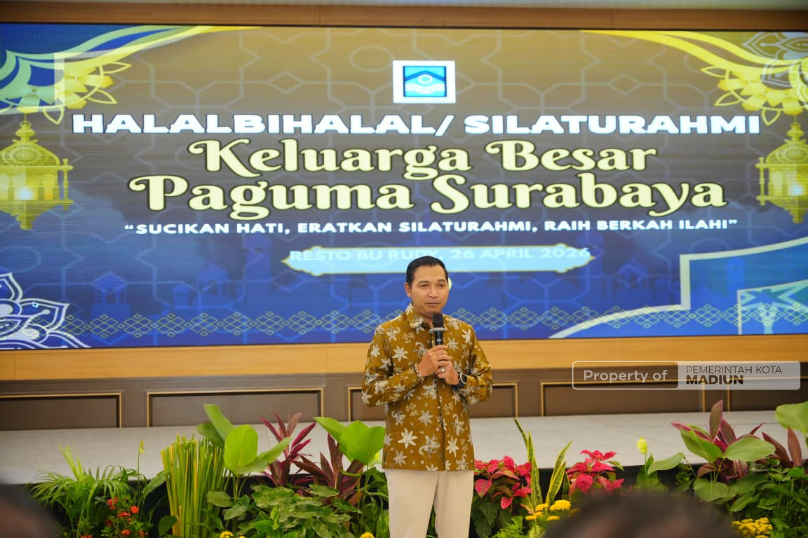 Plt Wali Kota Madiun Hadiri Halalbihalal PAGUMA, Perkuat Sinergi dengan Warga Perantauan